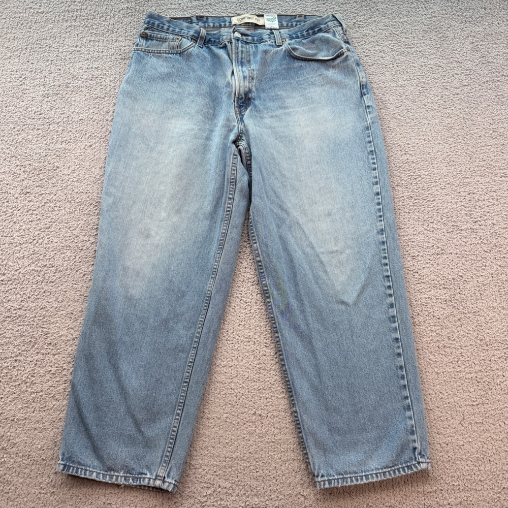 Levis 560 Comfort Fit Jeans Light Wash Baggy Wide Leg Denim W40 L30 2005
